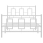 vidaXL Estructura cama metal con cabecero y pie cama blanca 100x200 cm vidaXL Estructura cama metal con cabecero y pie cama blanca 100x200 cm