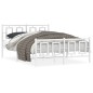 vidaXL Estructura cama metal cabecero y estribo blanco 140x190 cm vidaXL Estructura cama metal cabecero y estribo blanco 140x190 cm
