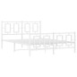 vidaXL Estructura cama metal cabecero y estribo blanco 140x190 cm vidaXL Estructura cama metal cabecero y estribo blanco 140x190 cm