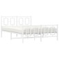 vidaXL Estructura cama metal cabecero y estribo blanco 140x190 cm vidaXL Estructura cama metal cabecero y estribo blanco 140x190 cm