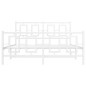 vidaXL Estructura cama metal cabecero y estribo blanco 140x190 cm vidaXL Estructura cama metal cabecero y estribo blanco 140x190 cm