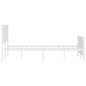 vidaXL Estructura cama metal cabecero y estribo blanco 140x190 cm vidaXL Estructura cama metal cabecero y estribo blanco 140x190 cm
