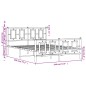 vidaXL Estructura cama metal cabecero y estribo blanco 140x190 cm vidaXL Estructura cama metal cabecero y estribo blanco 140x190 cm