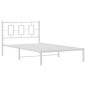 vidaXL Estructura de cama de metal con cabecero blanco 107x203 cm vidaXL Estructura de cama de metal con cabecero blanco 107x203 cm
