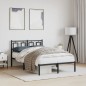 vidaXL Estructura de cama con cabecero metal negro 120x190 cm