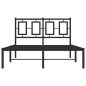 vidaXL Estructura de cama con cabecero metal negro 120x190 cm