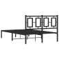 vidaXL Estructura de cama con cabecero metal negro 120x190 cm