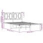 vidaXL Estructura de cama con cabecero metal negro 120x190 cm