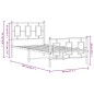 vidaXL Estructura de cama con cabecero y estribo metal negro 90x200 cm vidaXL Estructura de cama con cabecero y estribo metal negro 90x200 cm