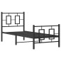 vidaXL Estructura de cama con cabecero y estribo metal negro 80x200 cm vidaXL Estructura de cama con cabecero y estribo metal negro 80x200 cm