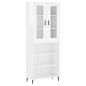 vidaXL Aparador alto madera contrachapada blanco brillo 69,5x34x180 cm vidaXL Aparador alto madera contrachapada blanco brillo 69,5x34x180 cm