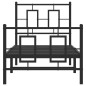vidaXL Estructura de cama con cabecero y estribo metal negro 80x200 cm vidaXL Estructura de cama con cabecero y estribo metal negro 80x200 cm