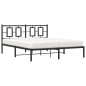vidaXL Estructura de cama con cabecero metal negro 160x200 cm