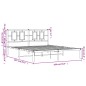 vidaXL Estructura de cama con cabecero metal negro 160x200 cm
