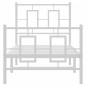 vidaXL Estructura cama metal con cabecero y pie cama blanca 80x200 cm vidaXL Estructura cama metal con cabecero y pie cama blanca 80x200 cm