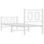 vidaXL Estructura cama metal con cabecero y pie cama blanca 80x200 cm vidaXL Estructura cama metal con cabecero y pie cama blanca 80x200 cm