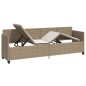 vidaXL Tumbona con cojines ratán sintético beige