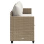 vidaXL Tumbona con cojines ratán sintético beige