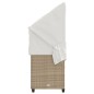 vidaXL Tumbona con capota y cojines ratán sintético beige vidaXL Tumbona con capota y cojines ratán sintético beige