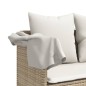 vidaXL Tumbona con capota y cojines ratán sintético beige vidaXL Tumbona con capota y cojines ratán sintético beige