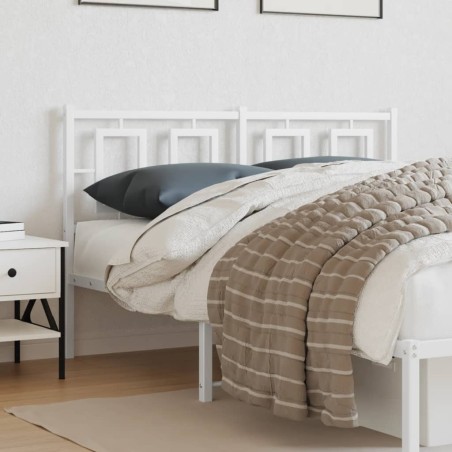 vidaXL Cabecero de metal blanco 135 cm