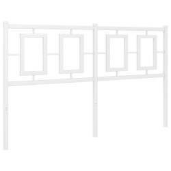 vidaXL Cabecero de metal blanco 135 cm