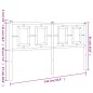 vidaXL Cabecero de metal blanco 135 cm