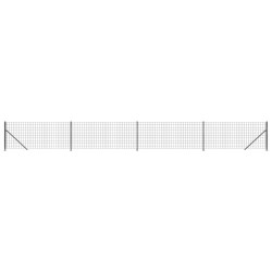 vidaXL Cerca de alambre con brida gris antracita 0,8x10 m