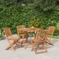 vidaXL Juego de comedor de jardín 5 piezas madera maciza de acacia vidaXL Juego de comedor de jardín 5 piezas madera maciza de acacia