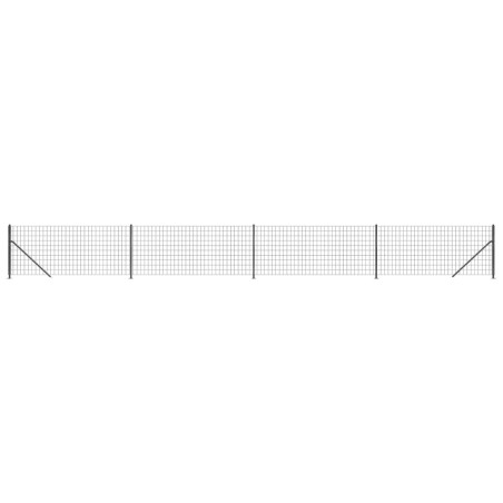 vidaXL Cerca de alambre con brida gris antracita 1,1x10 m