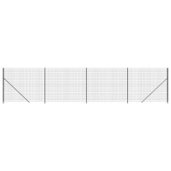 vidaXL Cerca de alambre con brida gris antracita 2x10 m