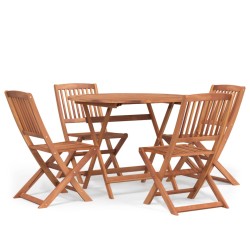 vidaXL Juego de comedor de jardín 5 piezas madera maciza de acacia