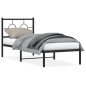 vidaXL Estructura de cama con cabecero metal negro 80x200 cm vidaXL Estructura de cama con cabecero metal negro 80x200 cm