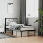 vidaXL Estructura de cama con cabecero metal negro 80x200 cm vidaXL Estructura de cama con cabecero metal negro 80x200 cm