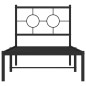 vidaXL Estructura de cama con cabecero metal negro 80x200 cm vidaXL Estructura de cama con cabecero metal negro 80x200 cm
