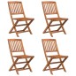 vidaXL Juego de comedor de jardín 5 piezas madera maciza de acacia vidaXL Juego de comedor de jardín 5 piezas madera maciza de acacia