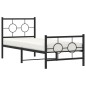 vidaXL Estructura de cama con cabecero y estribo metal negro 75x190 cm vidaXL Estructura de cama con cabecero y estribo metal negro 75x190 cm
