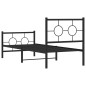 vidaXL Estructura de cama con cabecero y estribo metal negro 75x190 cm vidaXL Estructura de cama con cabecero y estribo metal negro 75x190 cm