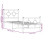 vidaXL Estructura de cama con cabecero y estribo metal negro 75x190 cm vidaXL Estructura de cama con cabecero y estribo metal negro 75x190 cm