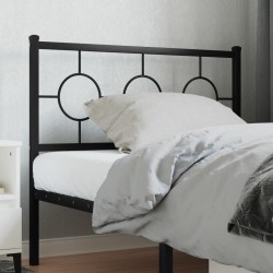 vidaXL Cabecero de metal negro 100 cm