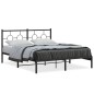 vidaXL Estructura de cama con cabecero metal negro 160x200 cm vidaXL Estructura de cama con cabecero metal negro 160x200 cm