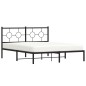 vidaXL Estructura de cama con cabecero metal negro 160x200 cm vidaXL Estructura de cama con cabecero metal negro 160x200 cm