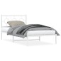 vidaXL Estructura de cama de metal con cabecero blanco 100x190 cm vidaXL Estructura de cama de metal con cabecero blanco 100x190 cm
