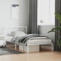 vidaXL Estructura de cama de metal con cabecero blanco 100x190 cm vidaXL Estructura de cama de metal con cabecero blanco 100x190 cm
