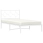 vidaXL Estructura de cama de metal con cabecero blanco 100x190 cm vidaXL Estructura de cama de metal con cabecero blanco 100x190 cm