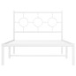 vidaXL Estructura de cama de metal con cabecero blanco 100x190 cm vidaXL Estructura de cama de metal con cabecero blanco 100x190 cm
