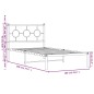 vidaXL Estructura de cama de metal con cabecero blanco 100x190 cm vidaXL Estructura de cama de metal con cabecero blanco 100x190 cm