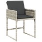 vidaXL Set de comedor de jardín 11 pzas y cojines ratán sintético gris vidaXL Set de comedor de jardín 11 pzas y cojines ratán sintético gris