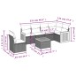 vidaXL Set de comedor de jardín 7 pzas y cojines ratán sintético negro vidaXL Set de comedor de jardín 7 pzas y cojines ratán sintético negro