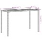 vidaXL Mesa de jardín superficie de madera ratán PE gris 115x54x74 cm vidaXL Mesa de jardín superficie de madera ratán PE gris 115x54x74 cm